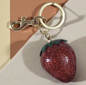 Strawberry Glittery Keychain New